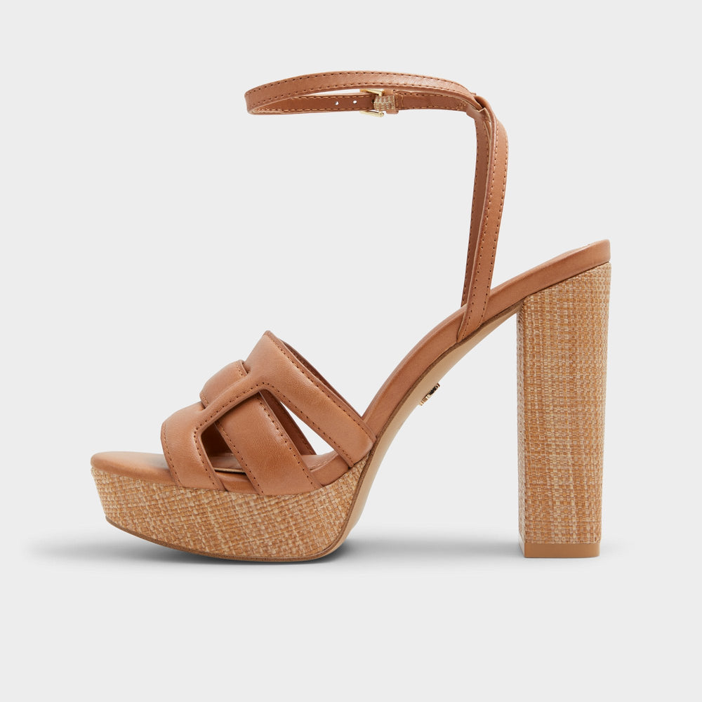 Medium brown Valaberel Medium Brown Women's Platform sandals - Strappy heeled sandal, Platform | Aldo