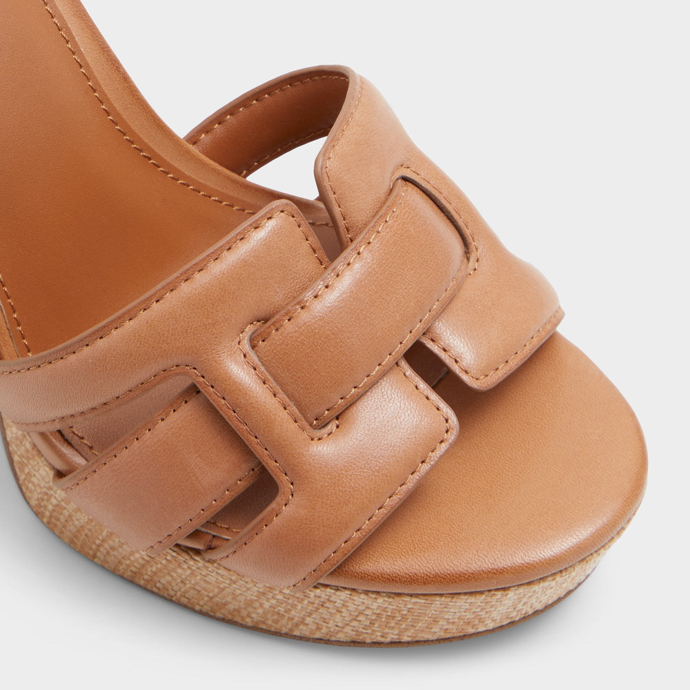 Medium brown Valaberel Medium Brown Women's Platform sandals - Strappy heeled sandal, Platform | Aldo