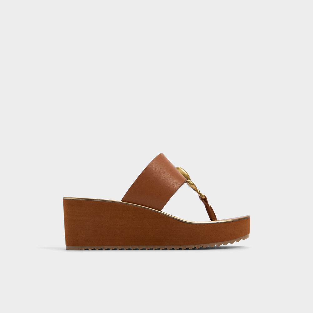 Medium brown Penelopy Medium Brown Women's Platform sandals - Wedge sandal, Wedge heel | Aldo