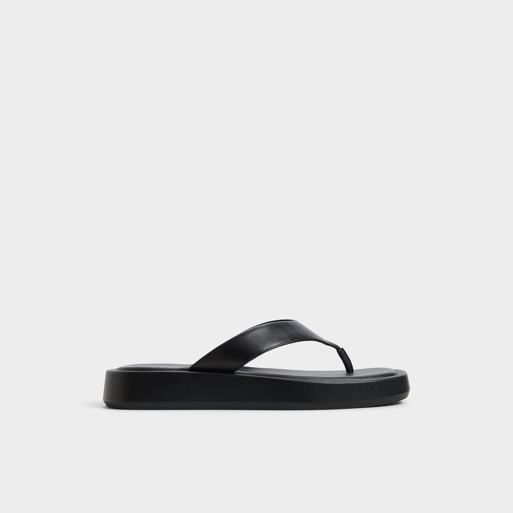 Black Grettle Black Women's Flats - Flip flop, Flatform | Aldo