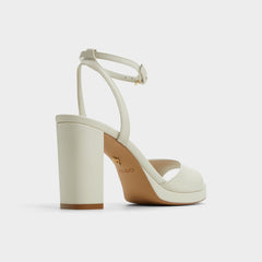 White/Bone Gracious White/Bone Women's Block heels - Strappy heeled sandal, Block heel | Aldo