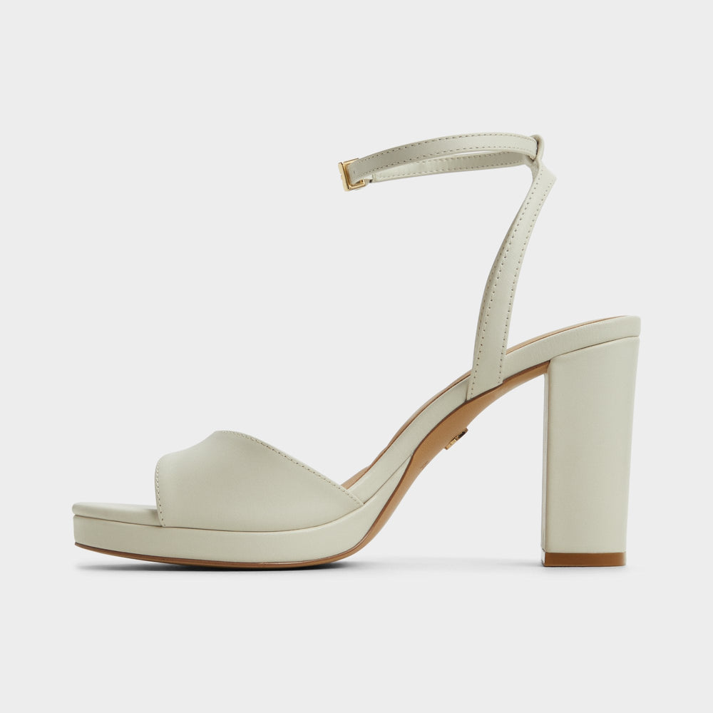 White/Bone Gracious White/Bone Women's Block heels - Strappy heeled sandal, Block heel | Aldo