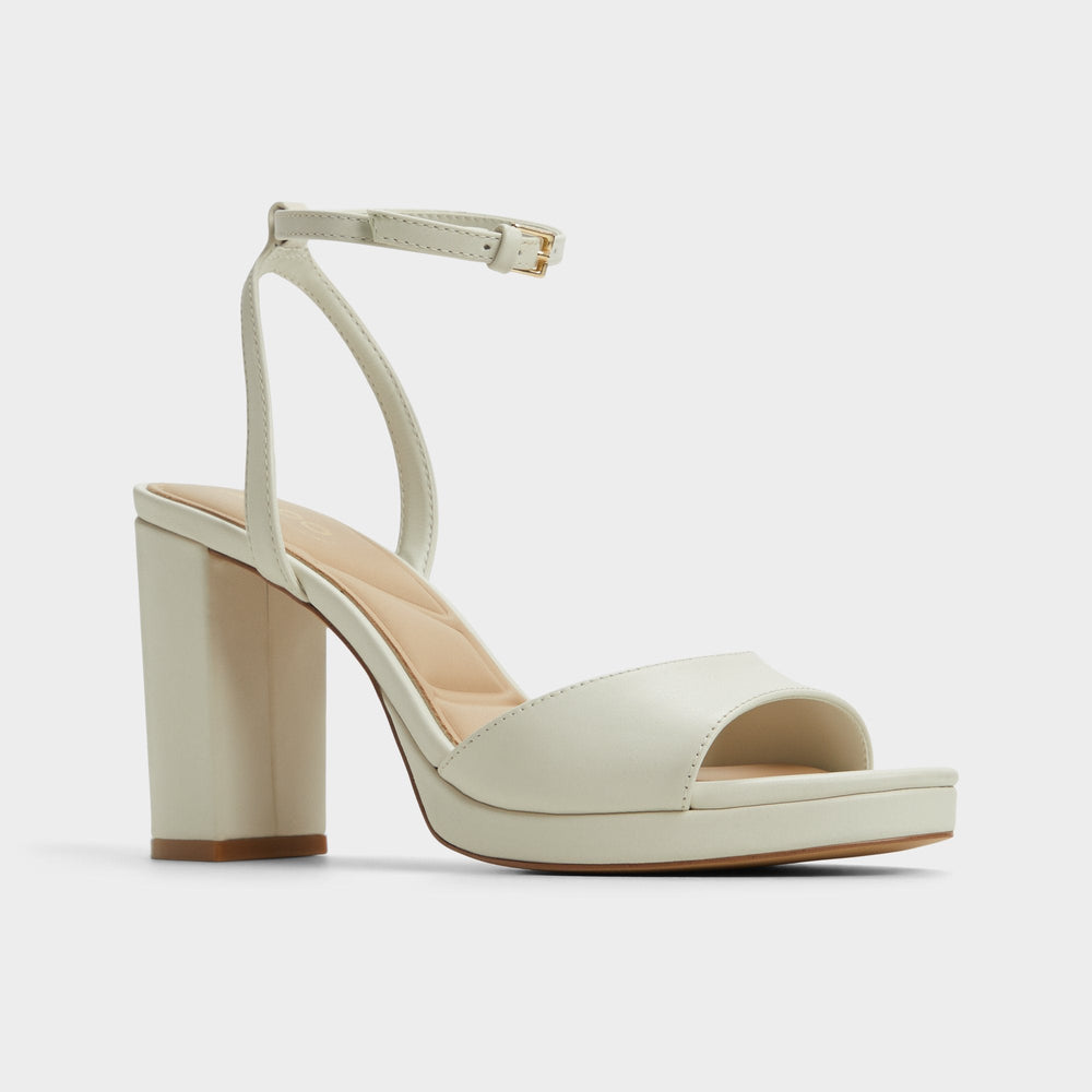 White/Bone Gracious White/Bone Women's Block heels - Strappy heeled sandal, Block heel | Aldo
