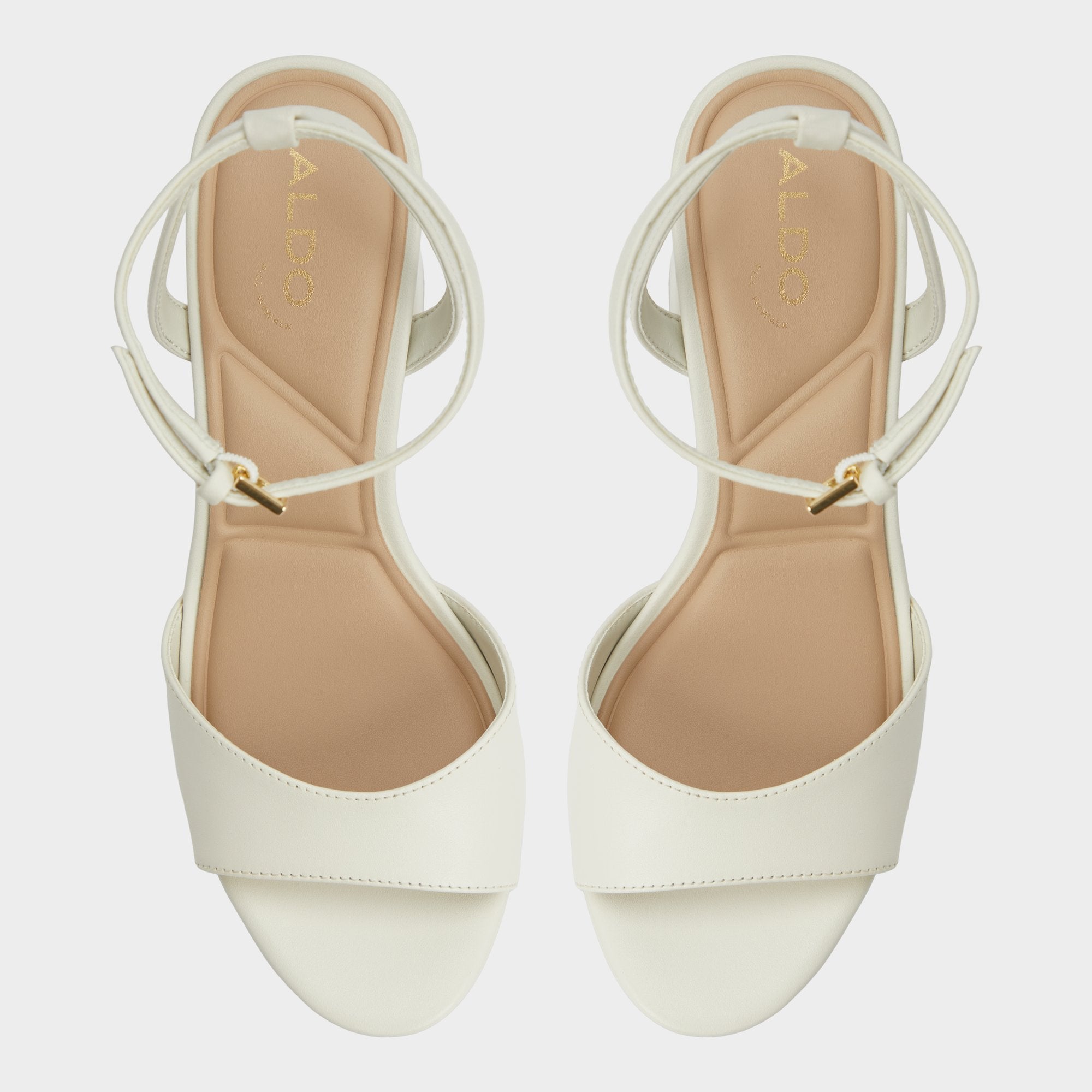 White/Bone Gracious White/Bone Women's Block heels - Strappy heeled sandal, Block heel | Aldo