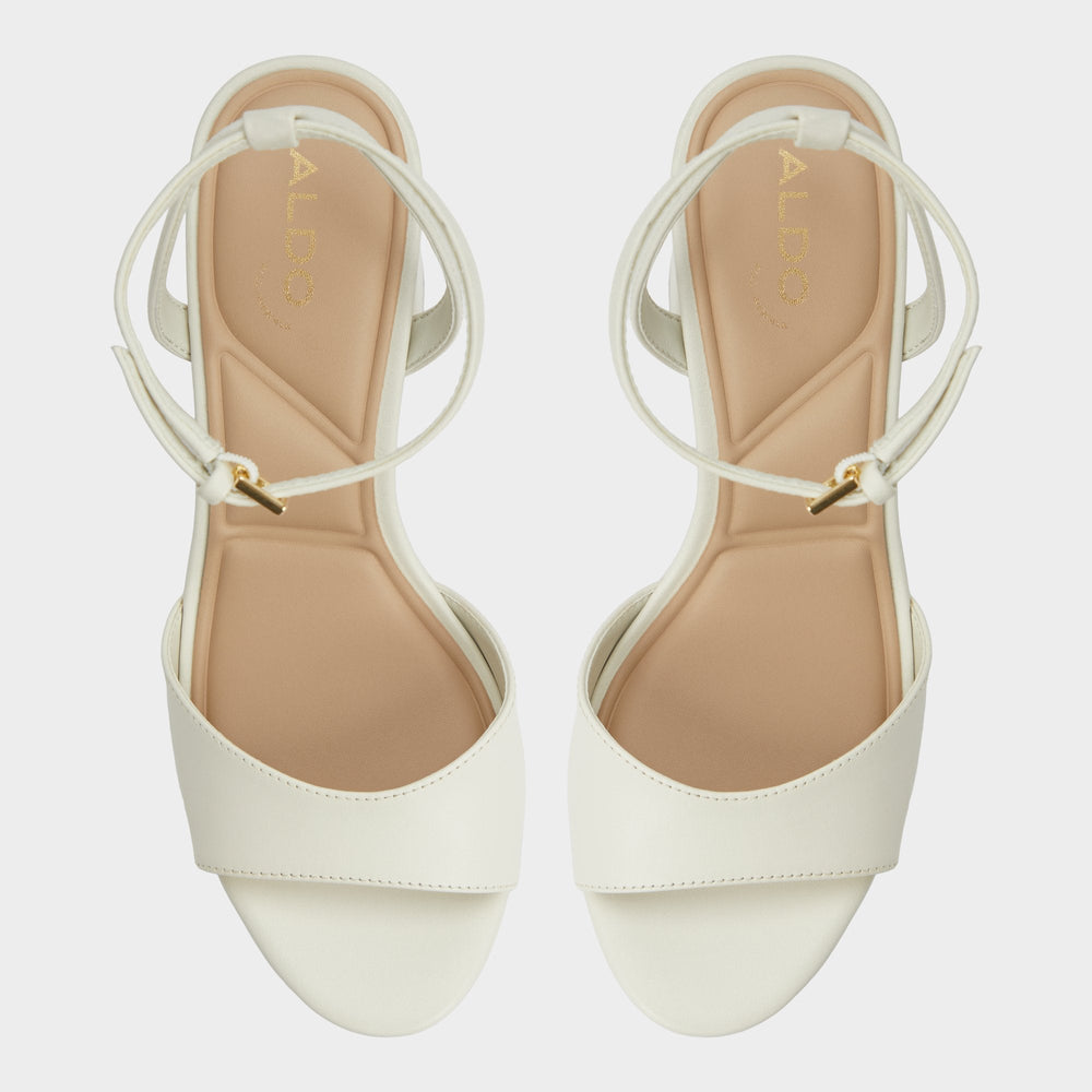 White/Bone Gracious White/Bone Women's Block heels - Strappy heeled sandal, Block heel | Aldo