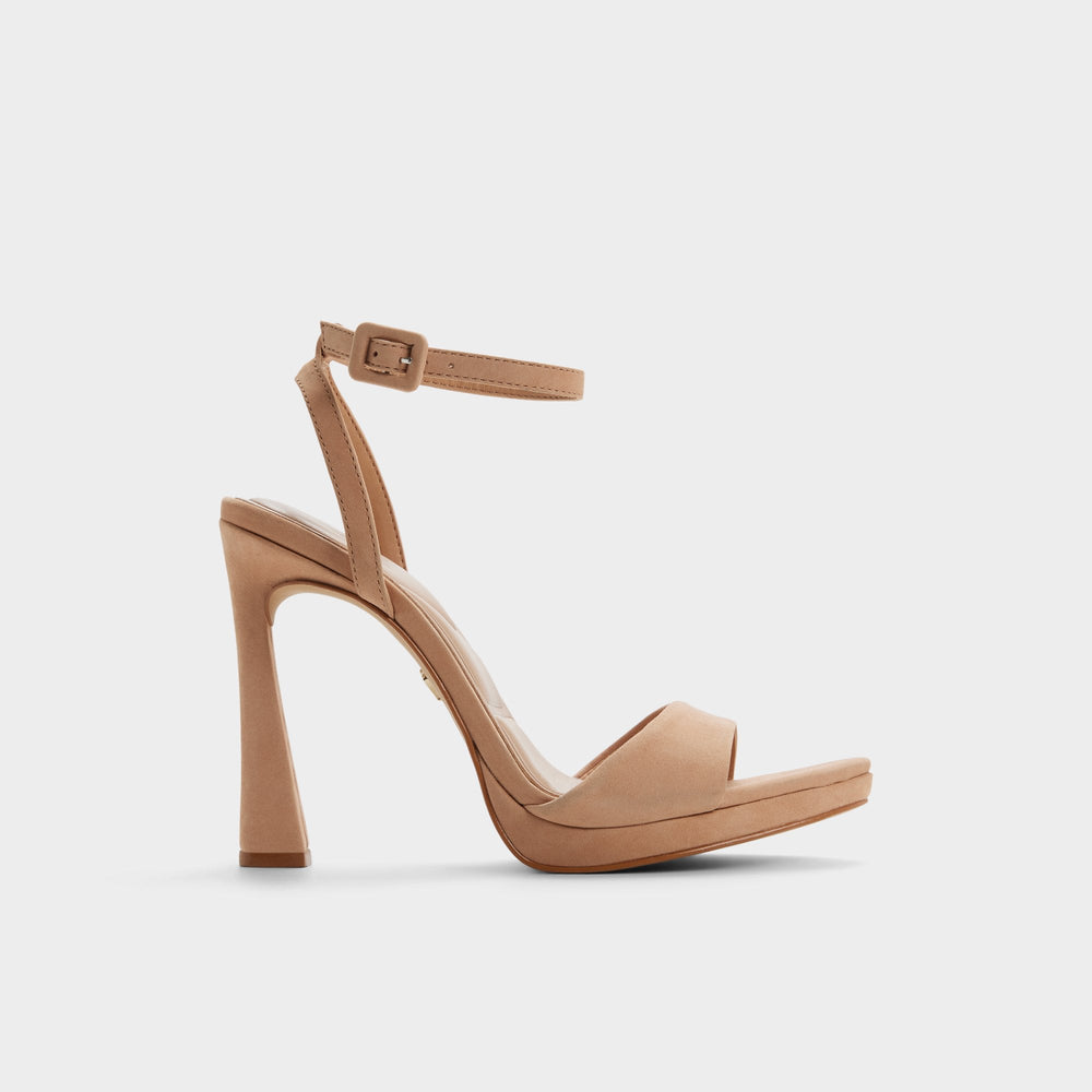 Medium Beige Ivette in Medium Beige - Strappy heeled sandal, Platform | Aldo