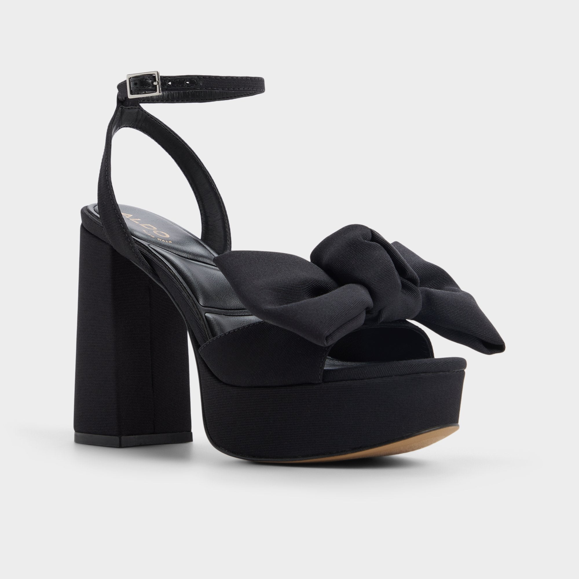 Black Luscious in Black 14154112 - Strappy heeled sandal, Platform | Aldo