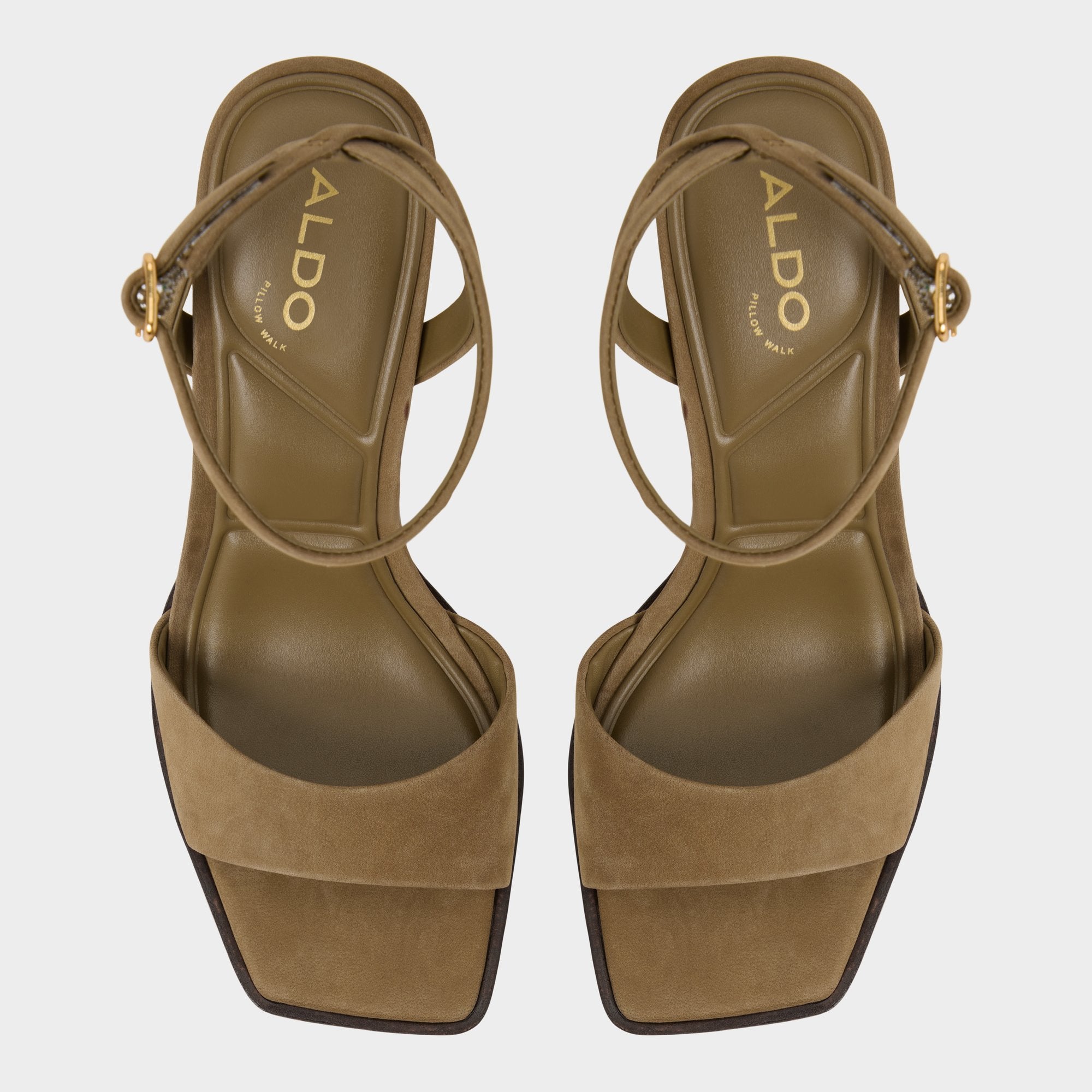 Other Green Lothon in Other Green - Strappy heeled sandal, Platform | Aldo