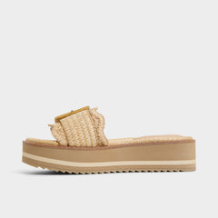 Light beige Wavynelly Light Beige Women's Flats - Slide sandal, Platform | Aldo