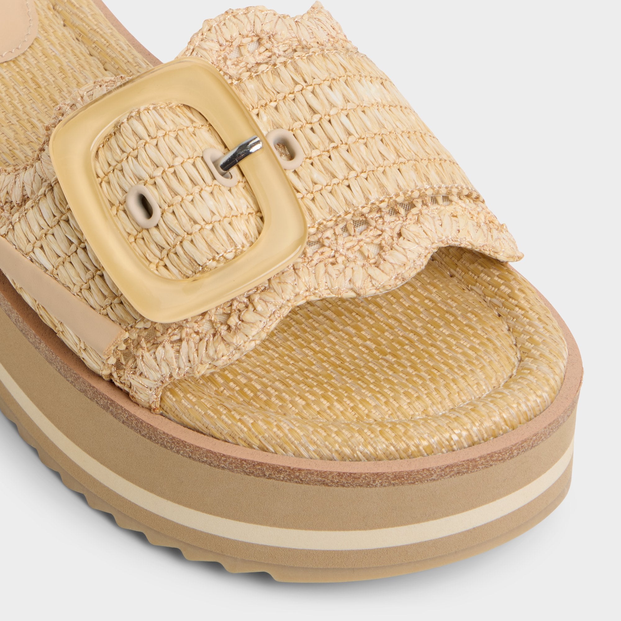 Light beige Wavynelly Light Beige Women's Flats - Slide sandal, Platform | Aldo