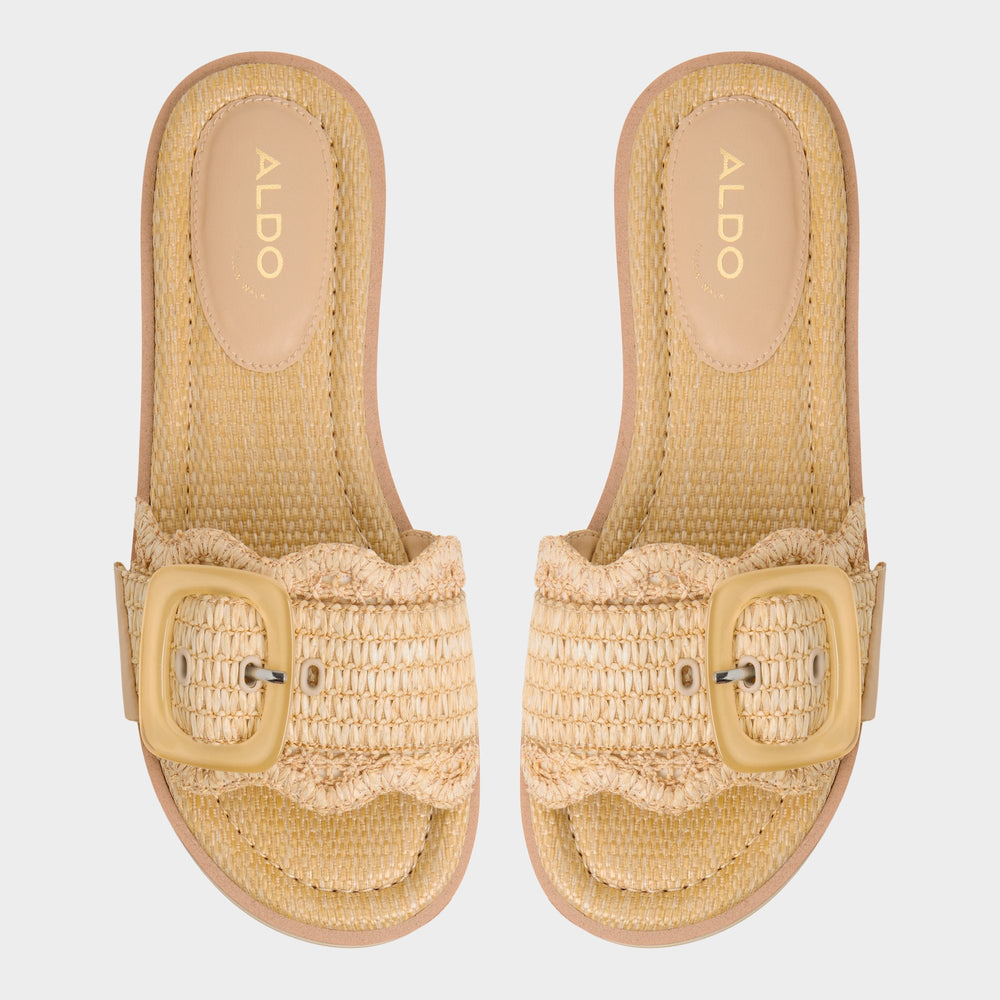 Light beige Wavynelly Light Beige Women's Flats - Slide sandal, Platform | Aldo