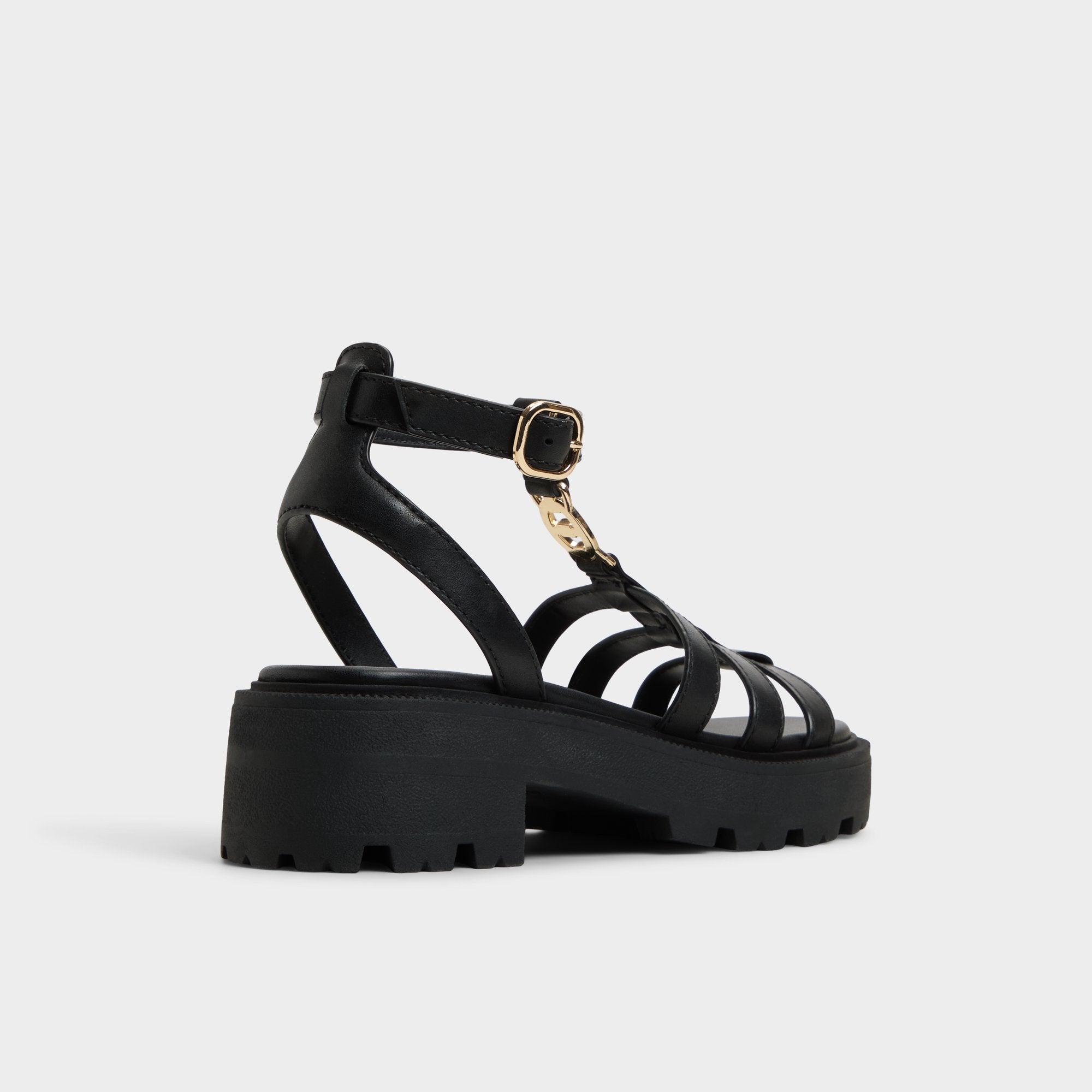 Black Lamington Black Women's Strappy sandals - Gladiator sandal, Lug sole | Aldo