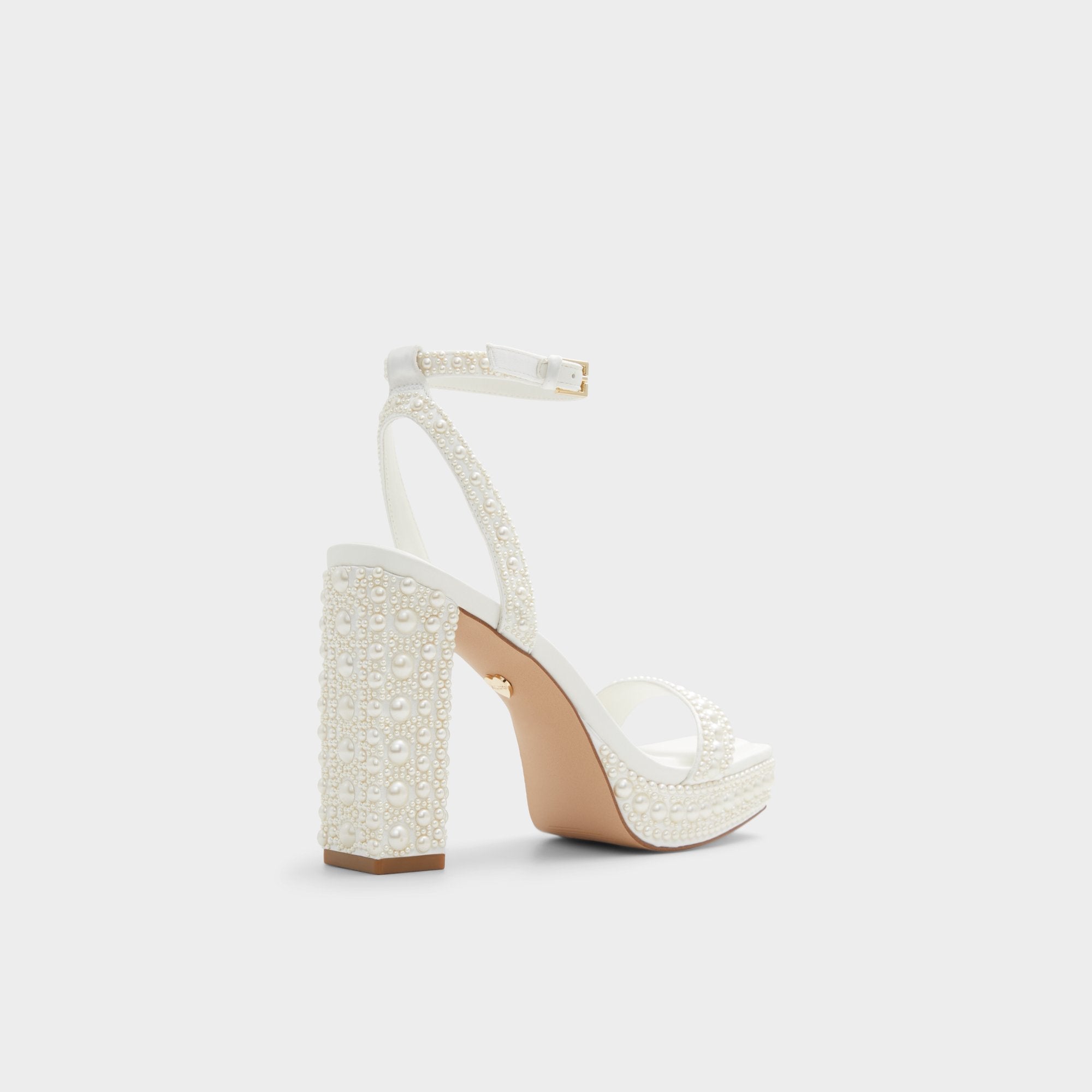 White Lulu White Women's Strappy sandals - Strappy heeled sandal, Block heel | Aldo