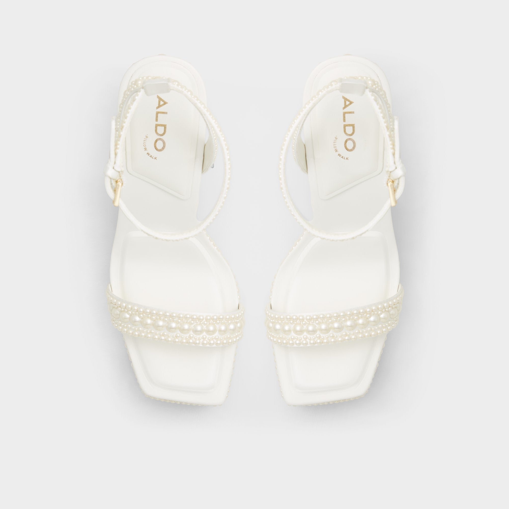 White Lulu White Women's Strappy sandals - Strappy heeled sandal, Block heel | Aldo