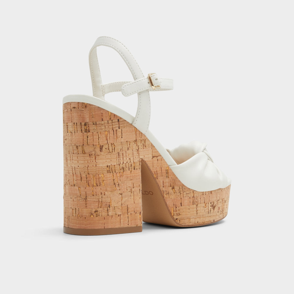 White/Bone Ulialdan White/Bone Women's Platform sandals - Strappy heeled sandal, Platform | Aldo