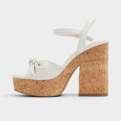 White/Bone Ulialdan White/Bone Women's Platform sandals - Strappy heeled sandal, Platform | Aldo