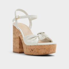 White/Bone Ulialdan White/Bone Women's Platform sandals - Strappy heeled sandal, Platform | Aldo
