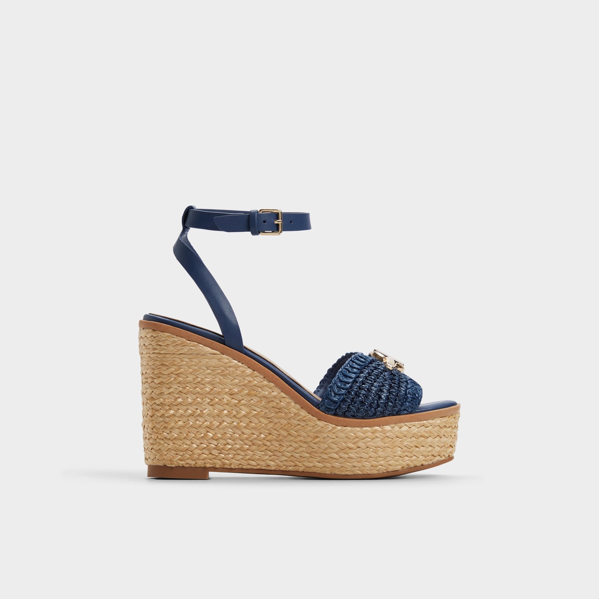 Navy Ybylin Navy Women's Platform sandals - Wedge sandal | Aldo