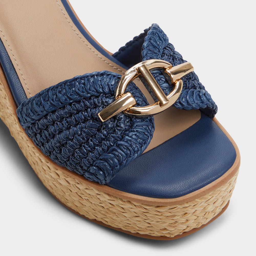 Navy Ybylin Navy Women's Platform sandals - Wedge sandal | Aldo
