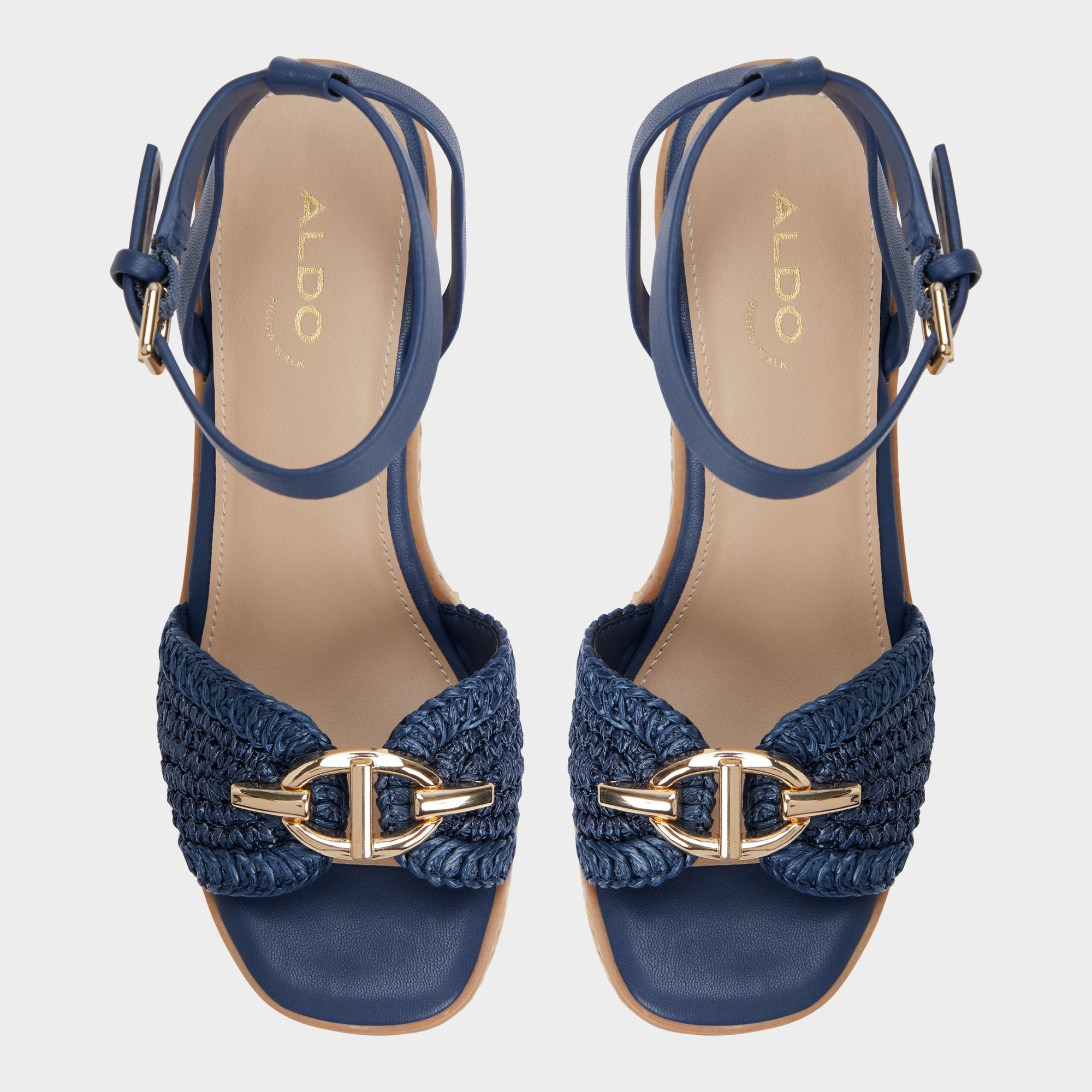 Navy Ybylin Navy Women's Platform sandals - Wedge sandal | Aldo