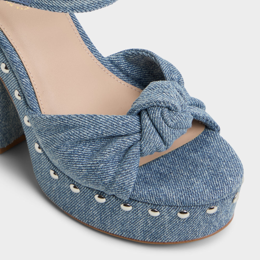 Blue Combo Ulialdan Blue Combo Women's Platform sandals - Strappy heeled sandal | Aldo