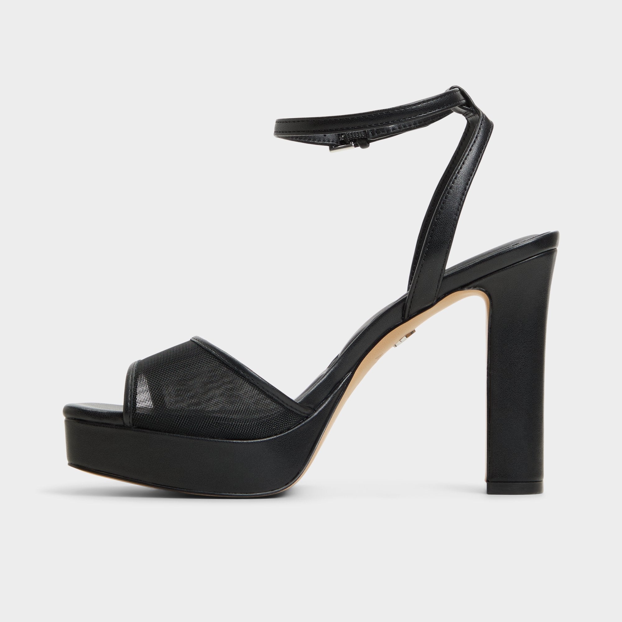 Black Chicglimmer Black Women's Platform sandals - Strappy heeled sandal, Block heel | Aldo