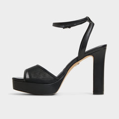 Black Chicglimmer Black Women's Platform sandals - Strappy heeled sandal, Block heel | Aldo