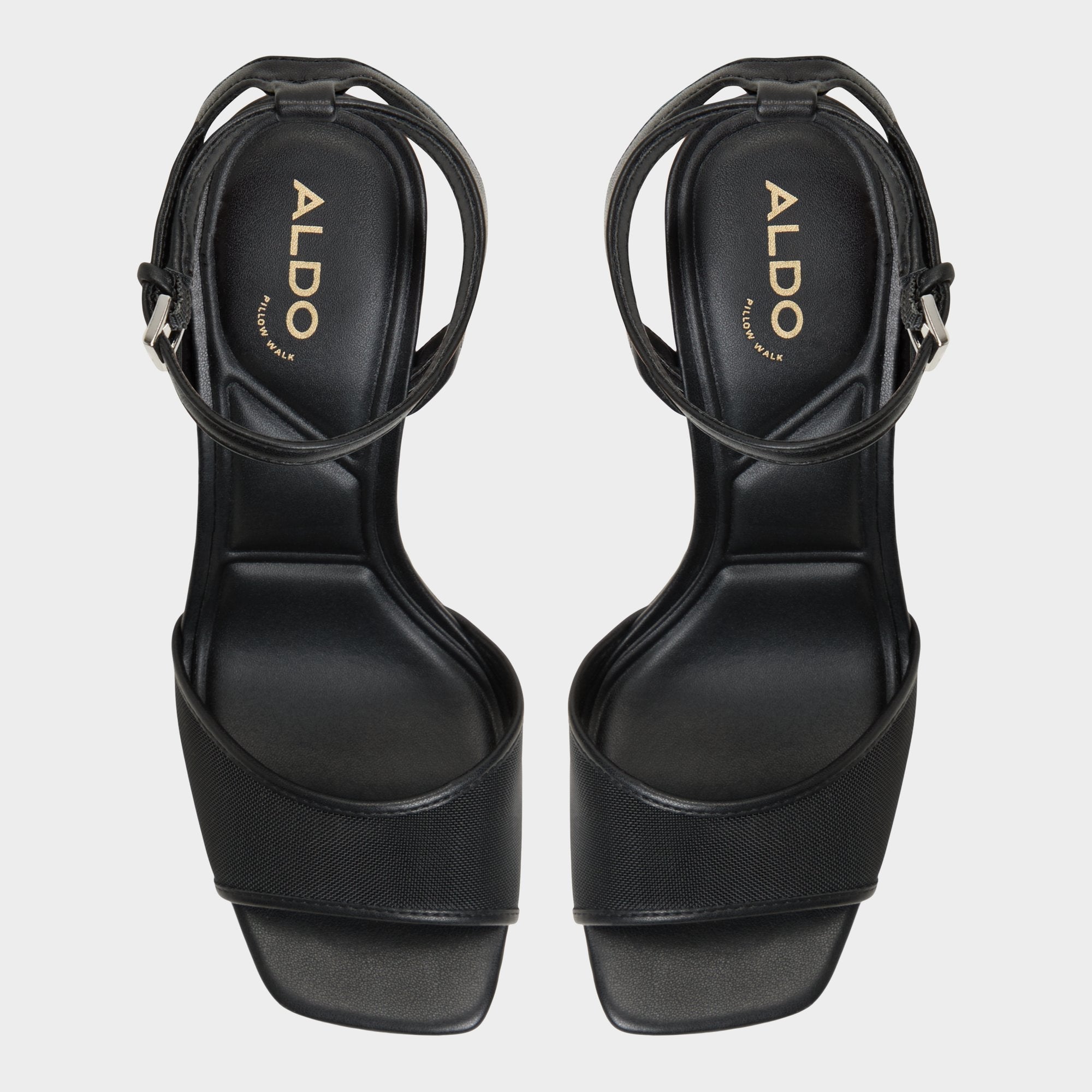 Black Chicglimmer Black Women's Platform sandals - Strappy heeled sandal, Block heel | Aldo