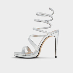 Silver Katswirl in Silver - Strappy sandal, Stiletto platform | Aldo