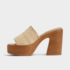 Natural Maysee Natural Women's Platform sandals - Heeled mule, Platform | Aldo