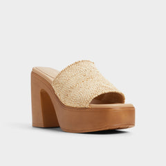 Natural Maysee Natural Women's Platform sandals - Heeled mule, Platform | Aldo