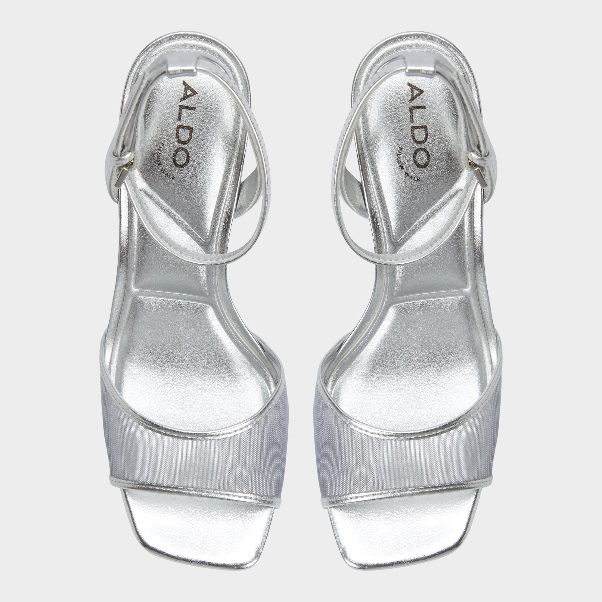 Silver Chicglimmer Silver Women's Platform sandals - Strappy heeled sandal, Block heel | Aldo