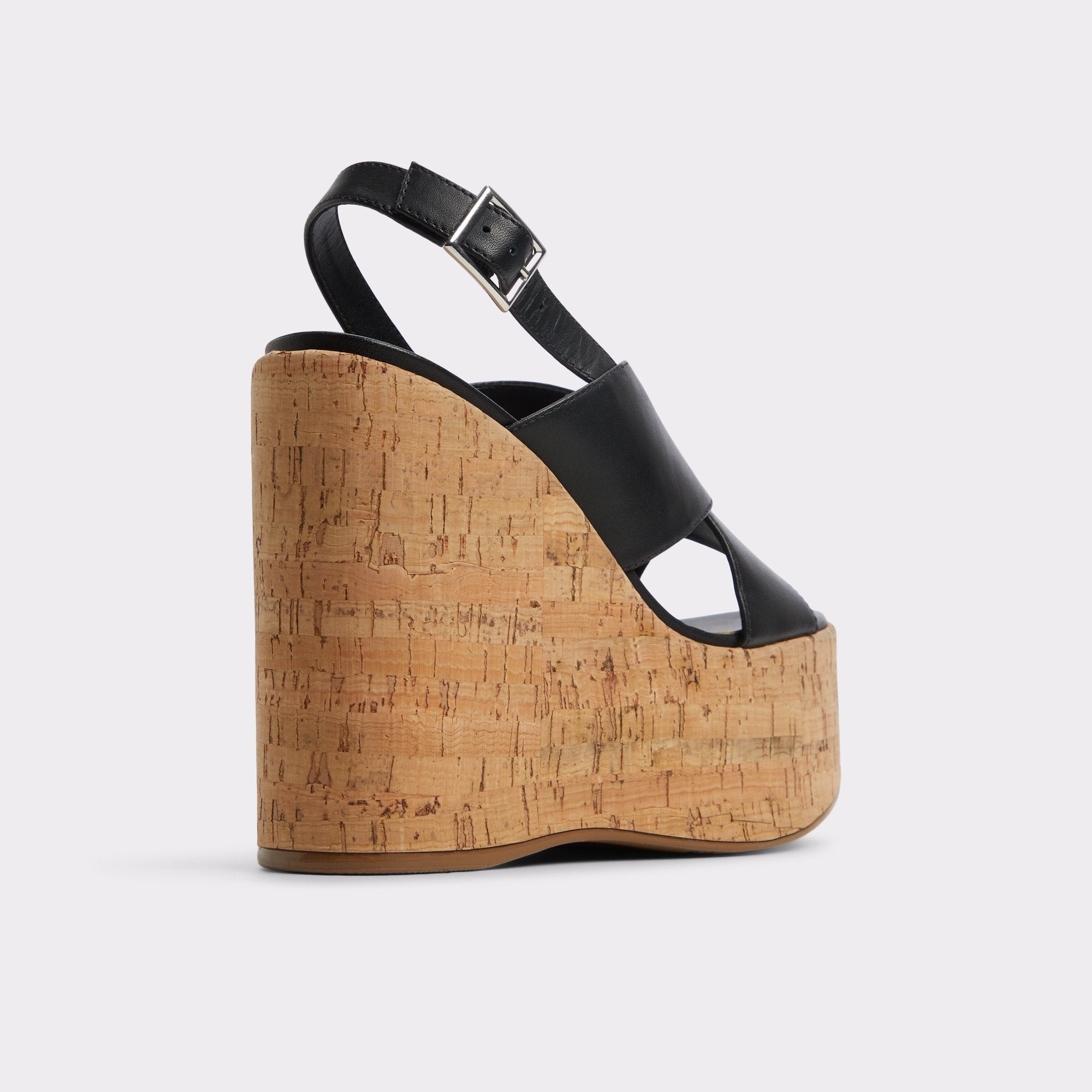 Black Sandcastle Black Women's Platform sandals - Strappy wedge sandal | Aldo