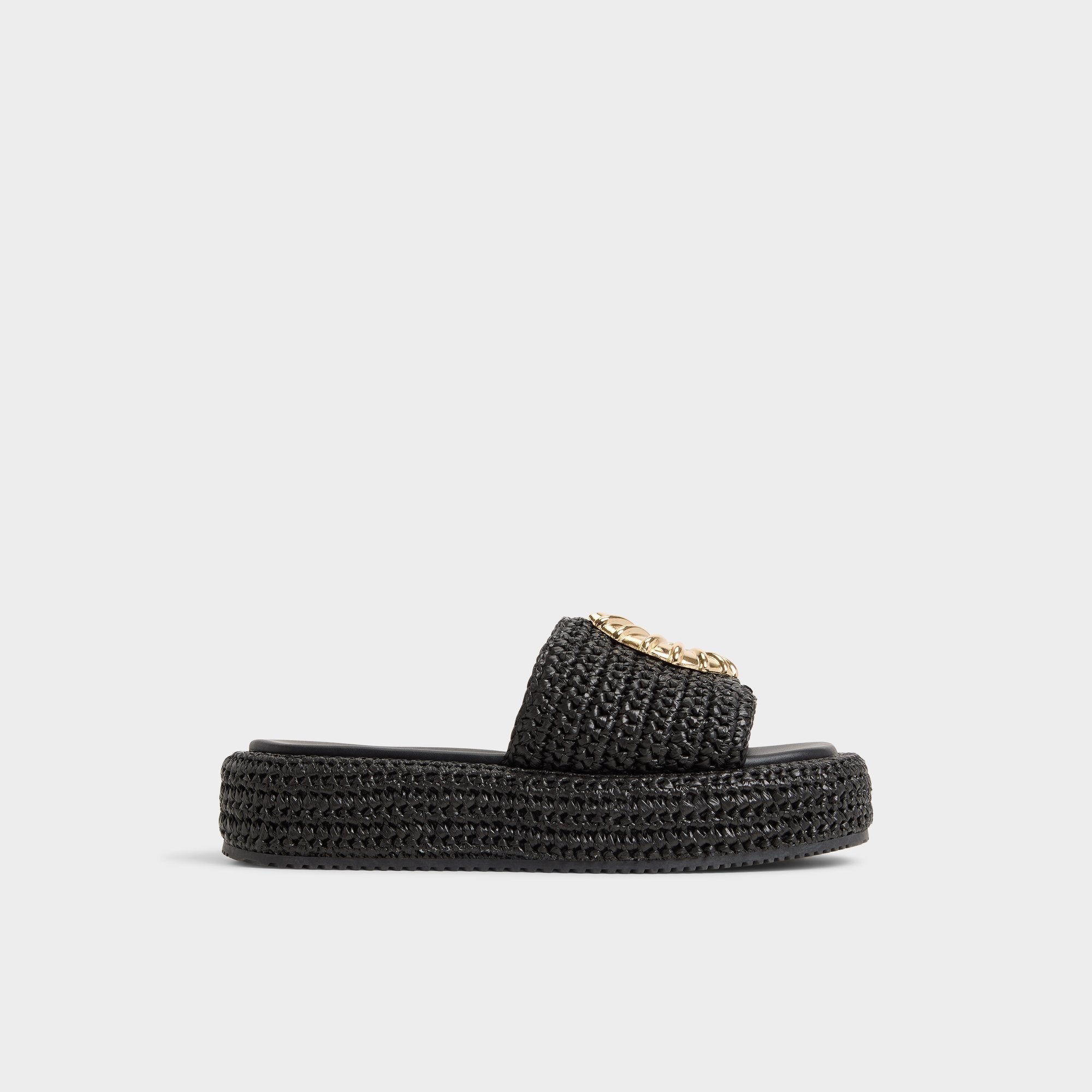 Black Justbeachy Black Women's Platform sandals - Flatform sandal | Aldo