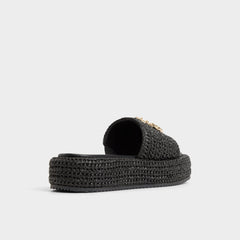 Black Justbeachy Black Women's Platform sandals - Flatform sandal | Aldo