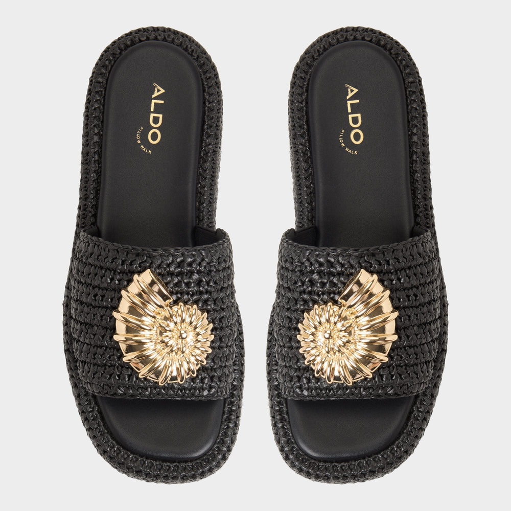 Black Justbeachy Black Women's Platform sandals - Flatform sandal | Aldo