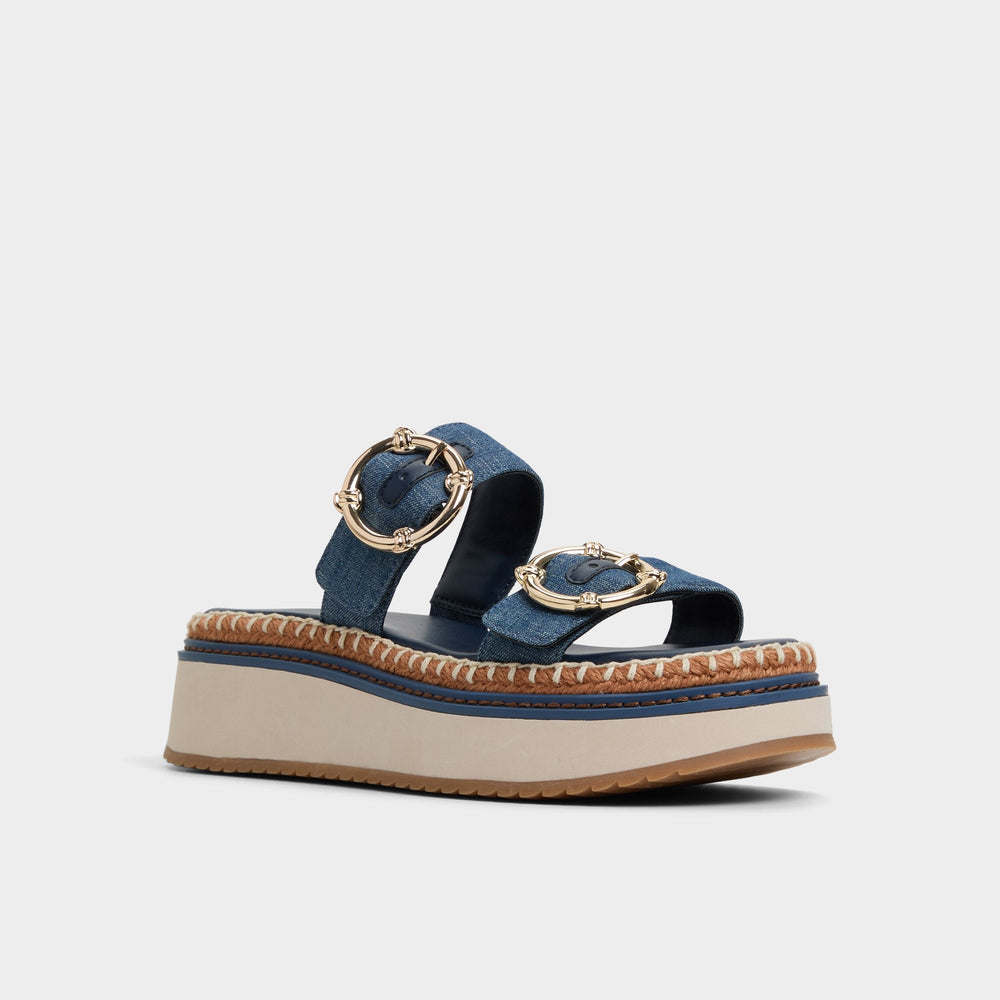 Dark Blue Kaeithien Dark Blue Women's Platform sandals - Slide sandal | Aldo