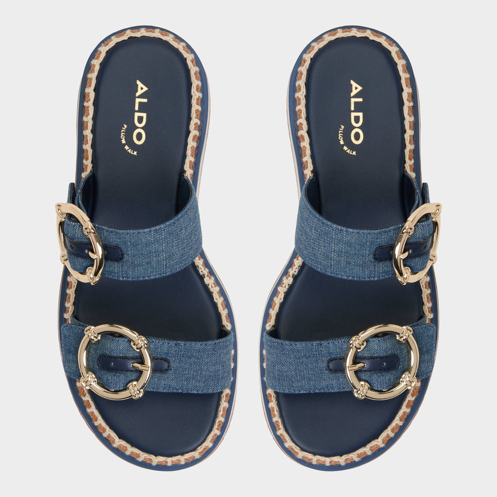 Dark Blue Kaeithien Dark Blue Women's Platform sandals - Slide sandal | Aldo