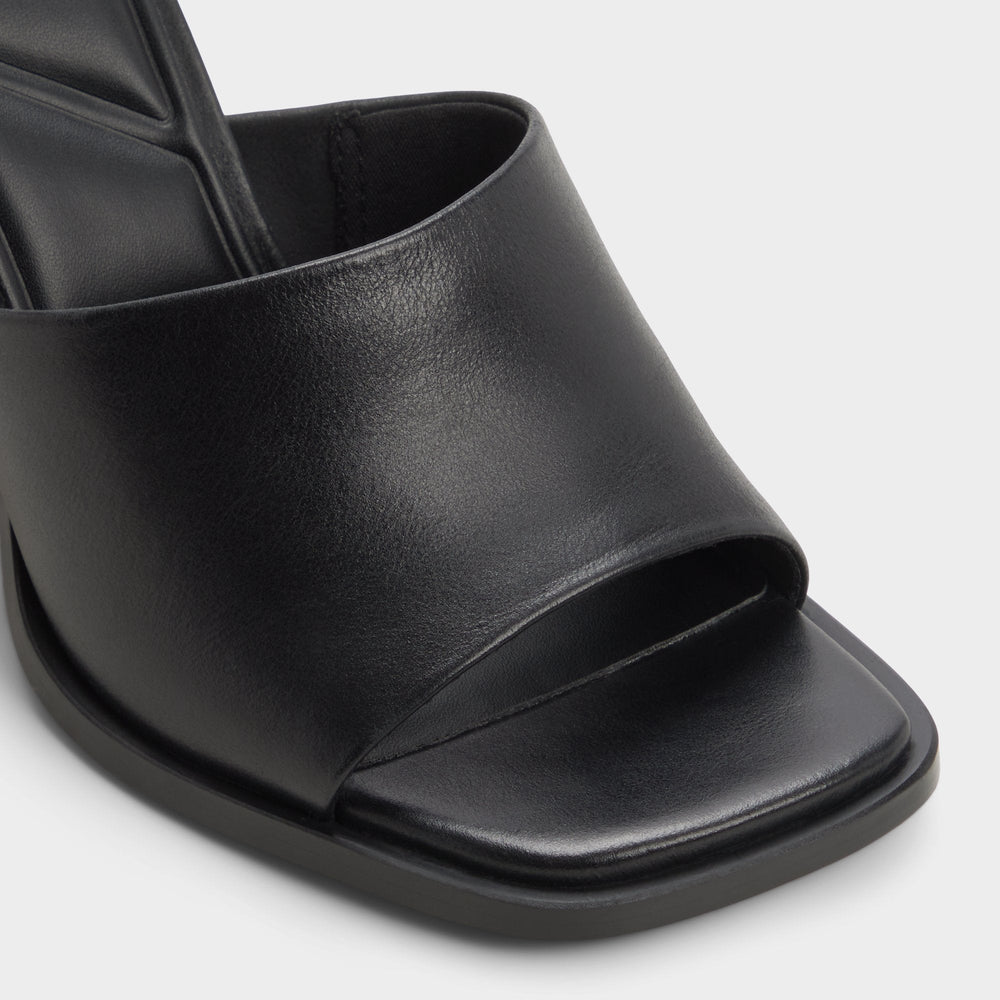 Black Re in Sophia Black - Heeled mule, Block heel | Aldo