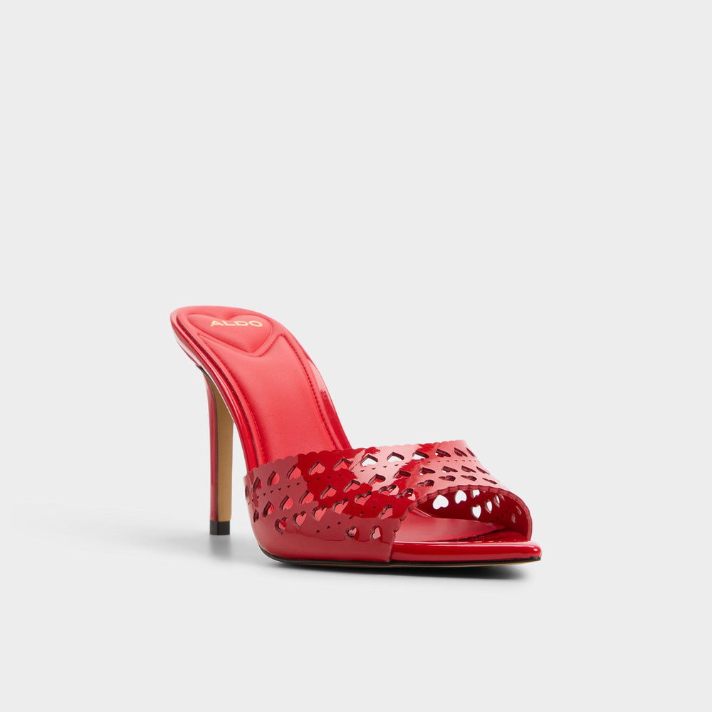 Medium red Lovemule in Medium Red - Heeled mule, Stiletto heel | Aldo