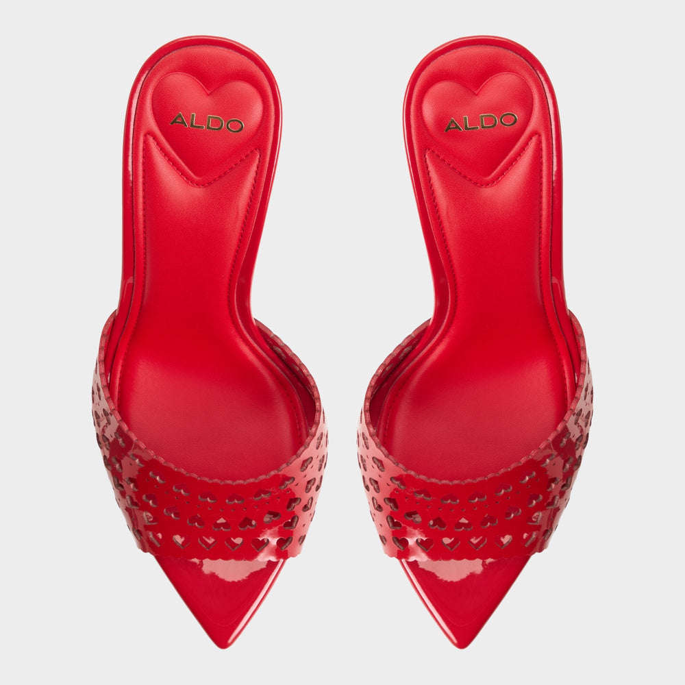 Medium red Lovemule in Medium Red - Heeled mule, Stiletto heel | Aldo