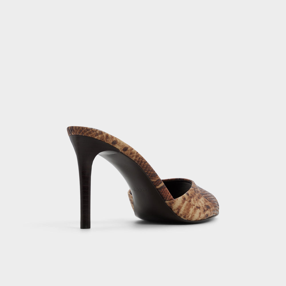 Brown multi Anniebrilden in Brown Multi 14190598 - Heeled mule, Stiletto heel | Aldo
