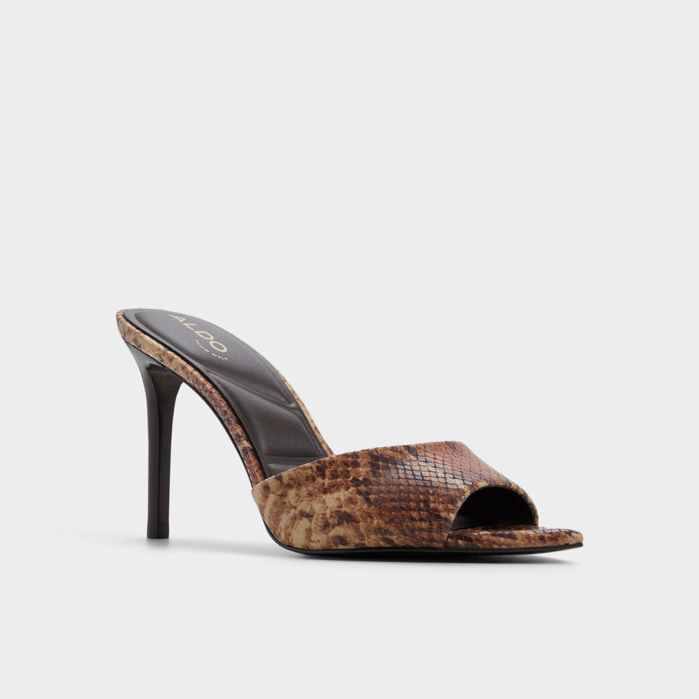 Brown multi Anniebrilden in Brown Multi 14190598 - Heeled mule, Stiletto heel | Aldo