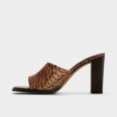 Brown multi Re in Sophia Brown Multi14190695 - Heeled mule, Block heel | Aldo