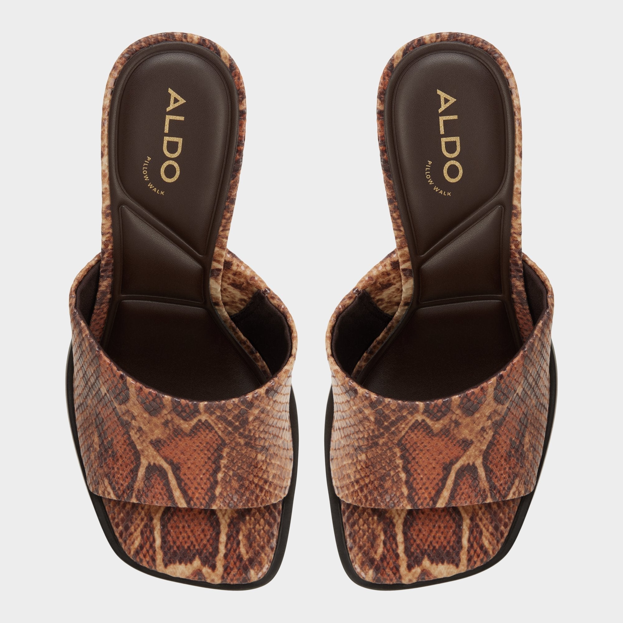 Brown multi Re in Sophia Brown Multi14190695 - Heeled mule, Block heel | Aldo