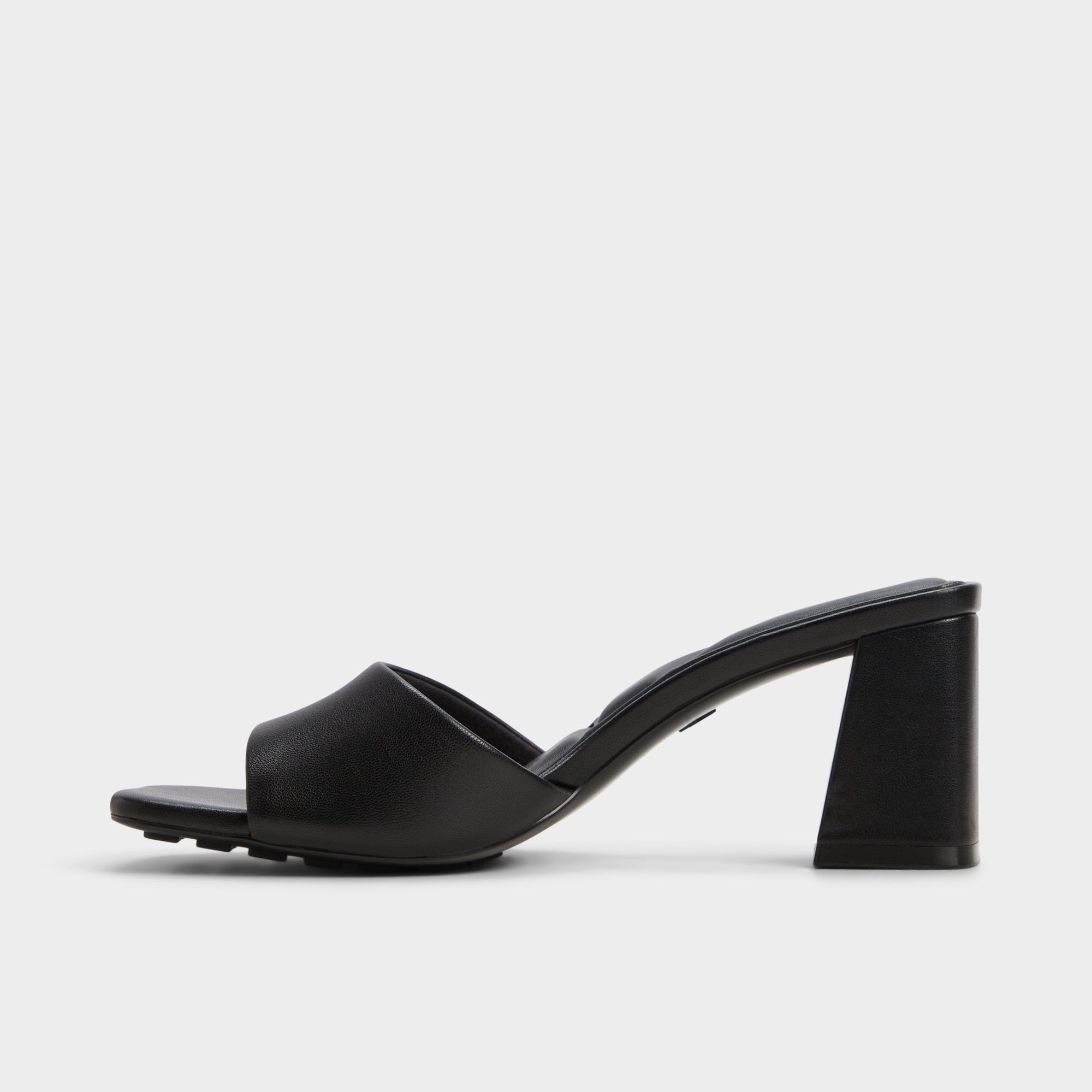 Black Tisha Black Women's Heeled mules - Heeled mule, Block heel | Aldo