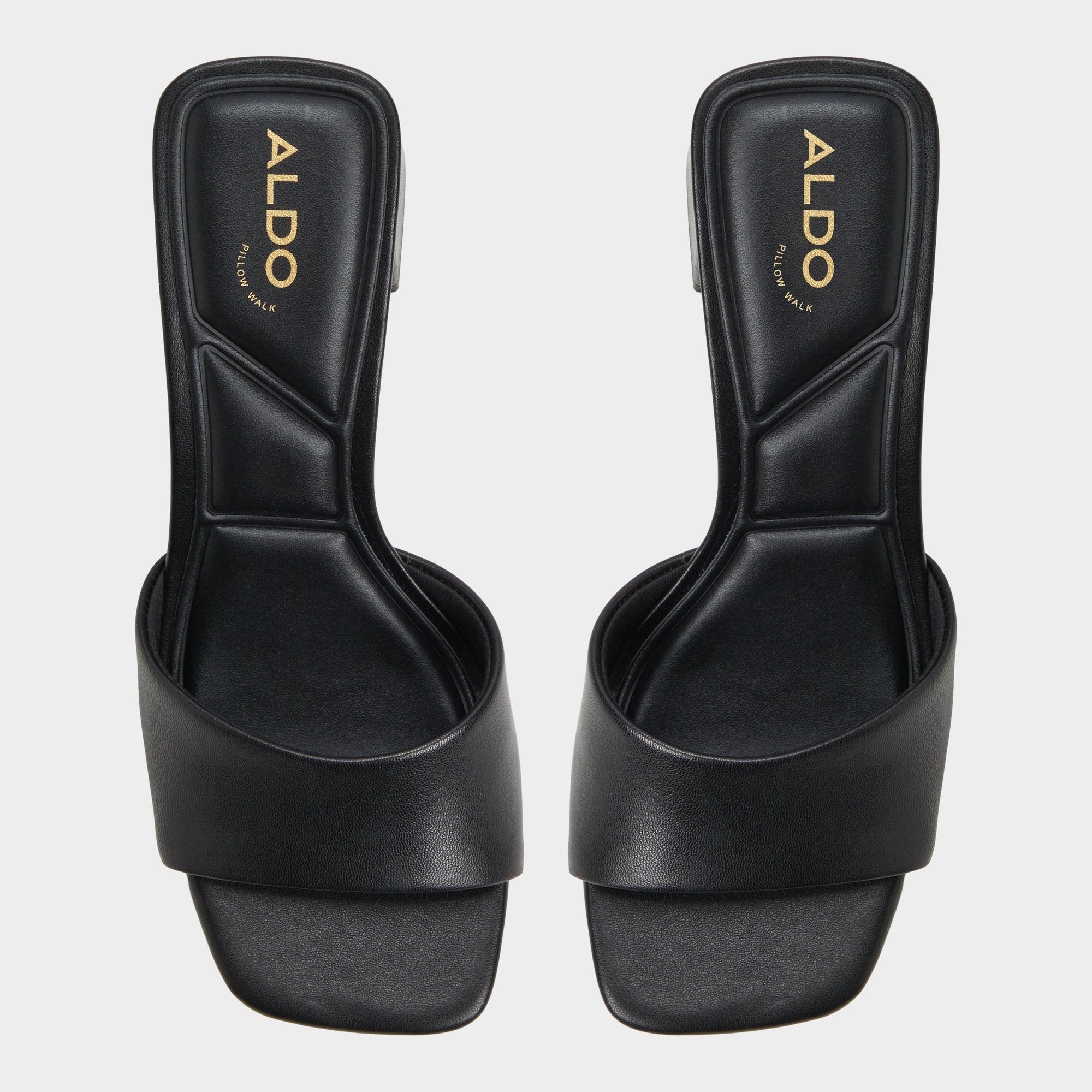 Black Tisha Black Women's Heeled mules - Heeled mule, Block heel | Aldo