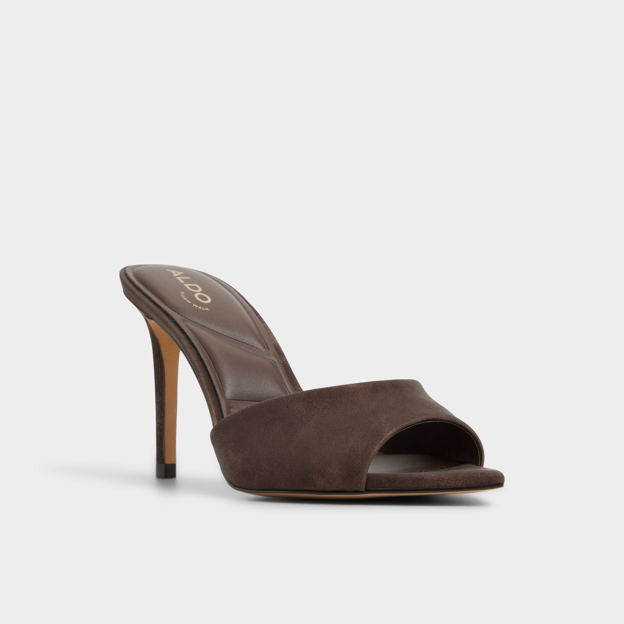 Dark brown Anniebrilden Dark Brown Women's Mule slides - Heeled mule, Stiletto heel | Aldo