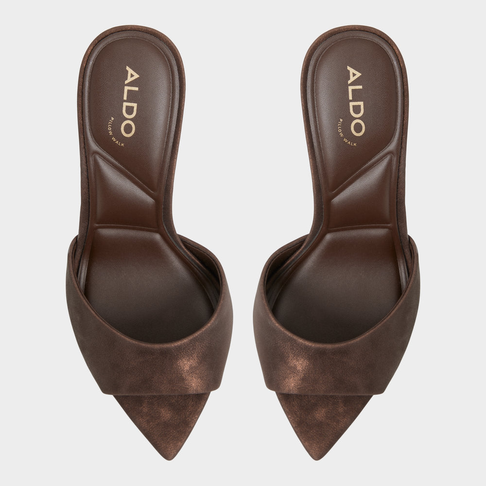 Dark brown Anniebrilden Dark Brown Women's Mule slides - Heeled mule, Stiletto heel | Aldo