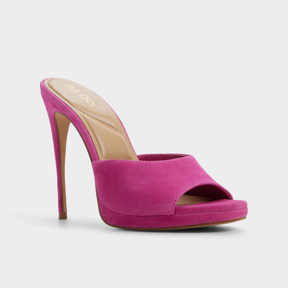 Dark pink Rivieraa in Dark Pink - Heeled mule, Platform | Aldo